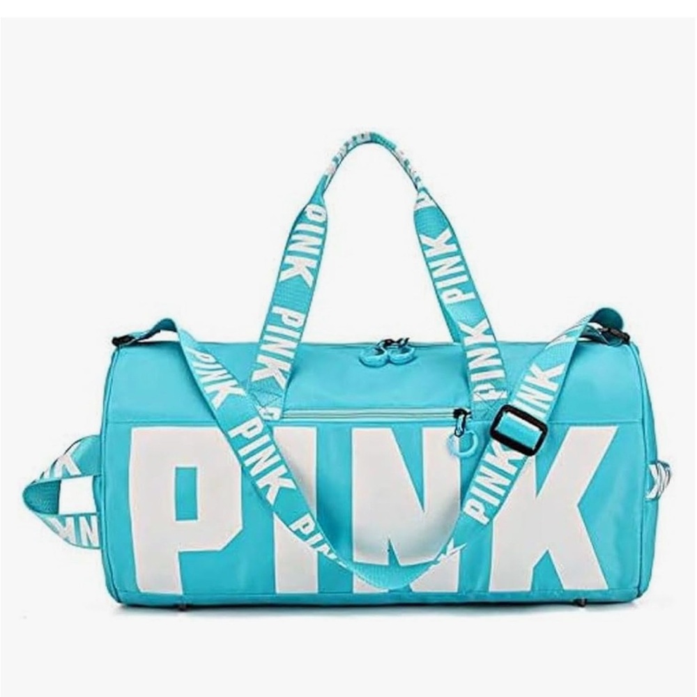 PINK Victoria's Secret Blue Duffel Bag